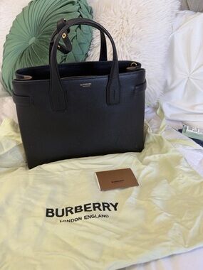 Burberry Cream Dust Bag with Brown Logo Card